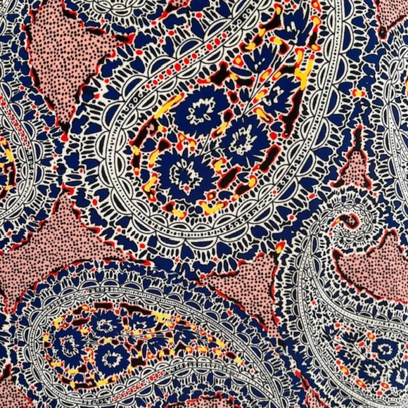 J.Crew Paisley Short Sleeve Colorful Beach Summer Vacation V-Neck Tunic XS - Picture 5 of 9